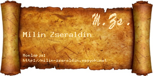 Milin Zseraldin névjegykártya